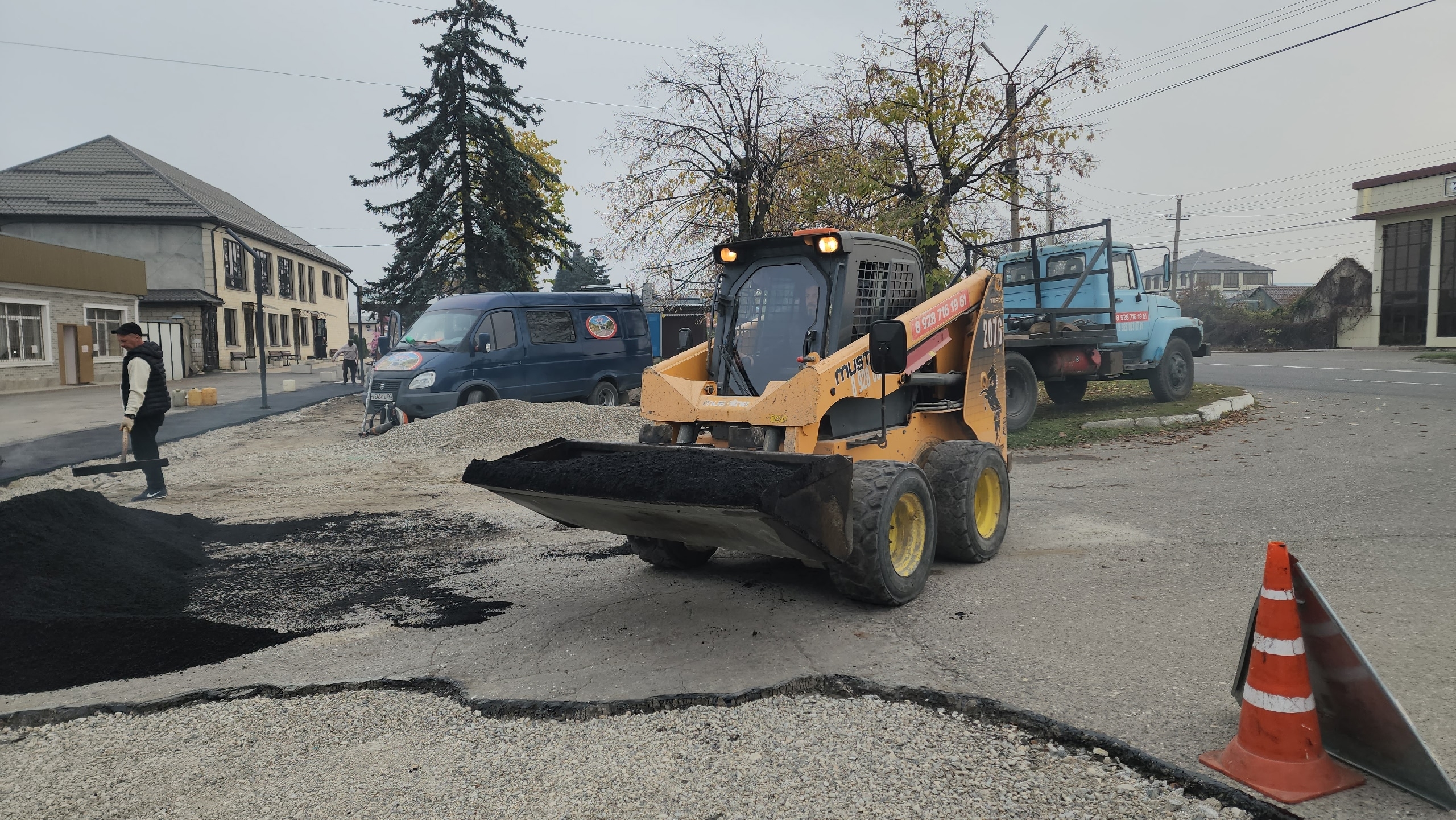 В Баксане благоустраивают проспект Ленина